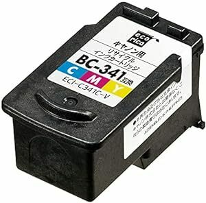 エコリカ キヤノン BC-341対応リサイクルインク カラー ECI-C341C-V 残量表示非対