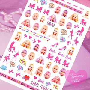 Dolly barbie nail stiker