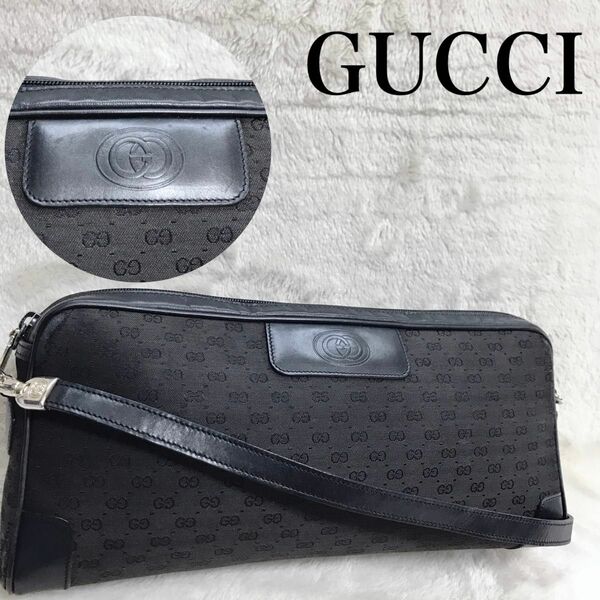 美品 GUCCI グッチ GG柄 2way アクセサリーポーチ ショルダーバッグ