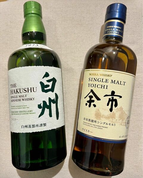 サントリー白州NV、余市飲み比べセット　2本セット