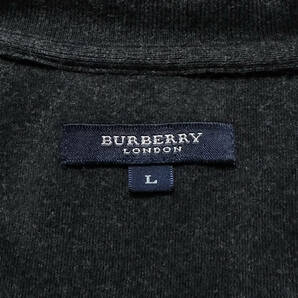 極美品BURBERRY LONDONハーフジップオーバージャケットXL.LL～L極上ノバチェック柄ロングスウェットブラックグレー黒灰バーバリーロンドンの画像8