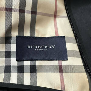 美品ピュアカシミヤ入BURBERRY LONDONナポレオンコートXL.LL~Lノバチェック柄ライナー付マリントレンチコートブラック大バーバリーロンドンの画像9