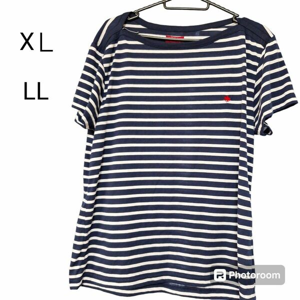 POLO BCS Tシャツ　半袖　ボーダー　XL　LL 大きいサイズ