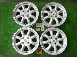 ★ ダイハツ ミラジーノ L700系 純正 MINILITE アルミホイール 4本セット 14x4.5J シルバー 4H PCD100 +45 ハブ径54mm ★ 2梱包発送予定 ★