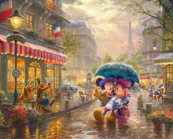 USAコットン*Disney*ミッキー&ミニー in パリパネル生地