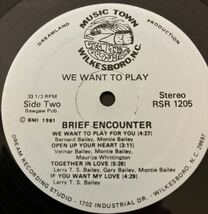 BRIEF ENCOUNTER/ We want to play レアグルーヴ 人気 メガレア盤 LP 1981 極美盤 シュリンク付き_画像8