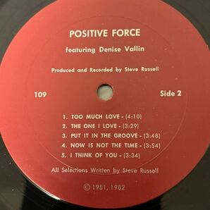 POSITIVE FORCE featuring Denise Vallin AOR〜SOUL自主盤 original super rare! オリジナル盤 1983年の画像8