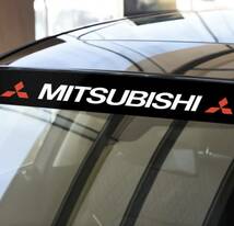 ステッカー フロントガラス 車 三菱 MITSUBISHI ★新品送料無料★ デカール シール ブラック 黒 ASX Lancer EX Pajero Outlander L200_画像1