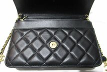 シャネル CHANEL チェーンウォレット AP3035 ブラック ゴールド金具 マトラッセ バッグ ハート BOX付 中古 ランクA BRB・バッグ・財布_画像7