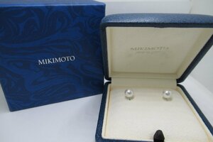 【新品仕上げ済】 ミキモト MIKIMOTO K18WG パール 7mm イヤリング 耳飾り ホワイトゴールド ねじ式 真珠 ランクA BRJ・ジュエリー