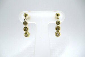 【新品仕上げ済】 K18 ダイア 0.15ct×2 ゴールド ピアス 両耳 ジュエリー ダイヤモンド アクセサリー ランクA diamond NBJ