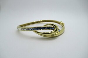 [Новая готовая] K18 YG Sapphire 2,46 -cret Bracelet Gold Design Jewelry Accessory Range Right NBJ