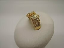 K18YG 指輪 ダイヤ 0.24ct リング 15号 ジュエリー 宝石 アクセサリー イエローゴールド Diamond NB_画像3