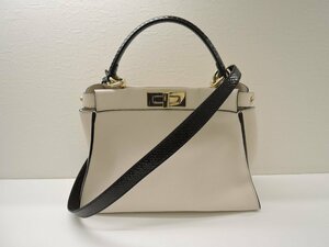 フェンディ FENDI モンスター ピーカブー ミディアム 2way バッグ レディース 中古 ランクA バッグ BRB・バッグ・財布