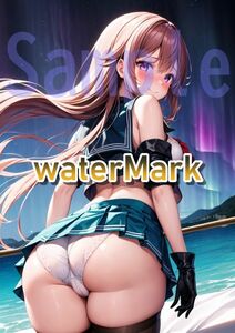 ★如月：艦これ 艦隊これくしょん【W18ODT24】★同人 A4ポスター イラスト 特殊印刷 オリジナル お尻 sexy art 下着