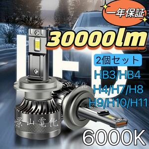 LED ヘッドライト 最新型 バルブ フォグランプ 車 Hi/Lo 30000LM トヨタ ホンダ 日産 マツダ 車検対応 白 H4 H7 H8 H9 H10 H11 HB3 HB4 #X1