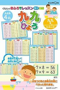 mazon.co.jp限定】くもん出版(KUMON PUBLISHING) おふろでレッスンミニ 九九のひょう(4判4枚) 知育玩