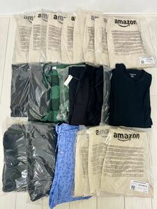 【新品】洋服 まとめ売り Amazon essentials レディース チノパン メンズ シャツ パンツ パジャマ 23枚 セット　161