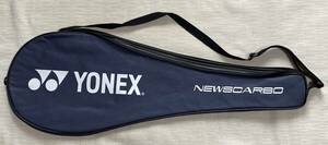 bato Minton racket cover YONEX/ Yonex NEWSCARBO 23×67cm lame entering navy blue series / character white color full cover!!!! unused goods 