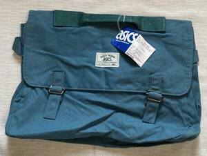  Sportback shoulder bag 11 number canopy cloth made TAS160 Asics /asics ink blue 30×38×13!! unused goods 