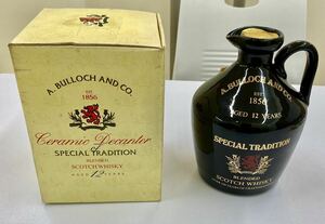 〈N460〉古酒 A.BULLOCH AND CO. バロック12年　スペシャル　トラディション　スコッチウイスキー　黒陶器　700ml 40度　洋酒