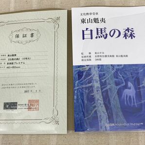 〈N373〉彩美版プレミアム 東山魁夷 マスターピースコレクション 「白馬の森」 15号大 限定67/500 監修/東山すみ ヴィンテージの画像8