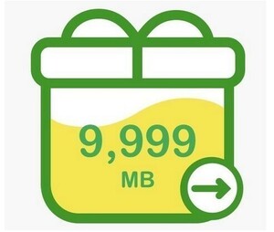 【匿名取引】mineo マイネオ パケットギフト 約10GB（9999MB）　