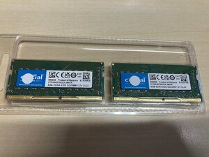 24A007 送料無料 DDR4-3200 SODIMM 16GB (8GB2枚組) Crucial CT8G4SF832A.M8FR DDR4 中古 ジャンク扱い