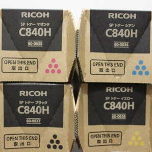 ○未使用 RICOH リコー SP トナー C840H シアン ブラック マゼンタ イエロー 4色 まとめ/激安1円スタートの画像4