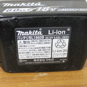 〇中古品 保管品 動作確認済 makita マキタ 18V 6.0Ah バッテリー 工具 BL1860B/激安1円スタートの画像6