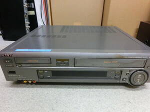 0 secondhand goods storage goods electrification only verification settled SONY Sony HI8 S-VHS video deck double deck 98 year made WV-ST1/ super-discount 1 jpy start 