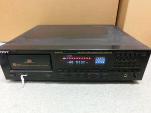 〇中古品 保管品 通電のみ確認済 SONY ソニー COMPACT DISC PLAYER 10連奏 CDプレーヤー オーディオ機器 CDP-C910/激安1円スタート