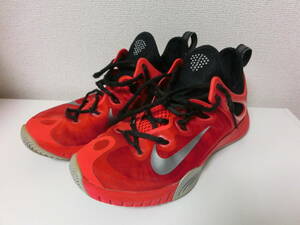 中古品 保管品 NIKE ナイキ ZOOM HYPER REV ズームハイパーレブ レッド 705371-600 25.5cm メンズ スニーカー/激安1円スタート