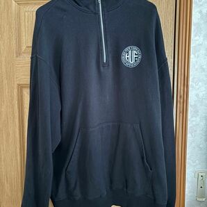 HUF ハーフジップ　ブラック