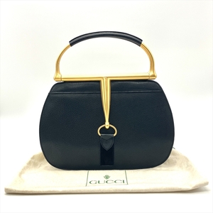 グッチ GUCCI ホースビット ハンドバッグ レザー 000・406・0197 ブラック ゴールド金具