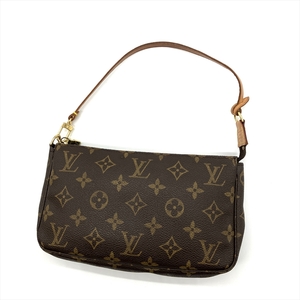 ルイヴィトン LOUIS VUITTON ポシェット・アクセソワール ポーチ モノグラム キャンバス M51980 ブラウン ゴールド金具 CA0012