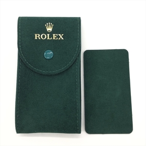ロレックス ROLEX 保存袋 時計付属品 グリーン ゴールド金具