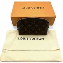 ルイヴィトン LOUIS VUITTON ポシェット コスメティック PM ポーチ モノグラム キャンバス M47515 ブラウン ゴールド金具_画像9