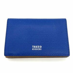 タケオキクチ TAKEO KIKUCHI カードケース ブルー