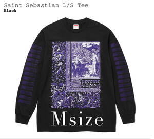 24ss 新品 Mサイズ supreme SAINT SEBASTIAN L/S TEE シュプリーム セイントセバスチャン BLACK ロンT