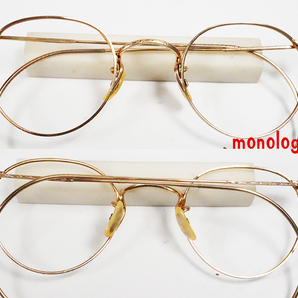 1940s アートクラフト オプティカル Art-Craft Optical ビンテージ12KGF金張り眼鏡フレーム Gold Filled アメリカ製 USA ジョンレノン の画像2