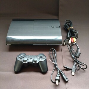 PlayStation3(CECH-4000C )本体 コントローラー コード 通電/動作確認 初期化済 USED品 現状渡し　SONY プレステ3 チャコールブラック