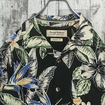 【美品】Tommy Bahama トミーバハマ シルク ボタニカル 花柄 総柄 L相当 開襟 アロハ 半袖シャツ シルクシャツ_画像8