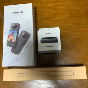 INSTA360 X3 360度カメラ　　　　　　　　　　　予備バッテリー／三脚セット