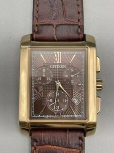  operation goods CITIZEN Citizen Eko-Drive Gold color square H501-S080479 wristwatch 