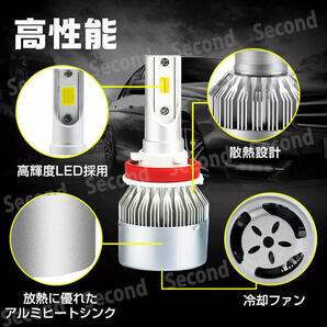 LED バルブ ホワイト フォグランプ ヘッドライト 7600lm 6000K 3800lm H8 H9 H11 H16 LEDフォグランプ LEDヘッドライト 白 安心保証の画像4