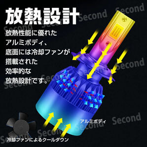 LED バルブ ホワイト フォグランプ ヘッドライト 7600lm 6000K 3800lm H8 H9 H11 H16 LEDフォグランプ LEDヘッドライト 白 安心保証の画像7