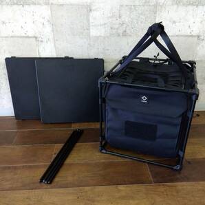 美品 ヘリノックス タクティカル フィールドオフィス キューブ ブラック Helinox コンテナボックス 収縮ボックス テーブル tmc02055128の画像2