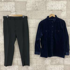 おまとめ ユニクロ パンツ ボタンダウン 長袖 綿 黒 紺 2点 Lサイズ 衣類 UNIQLO tmc02046067