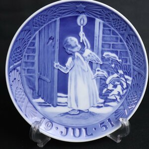 ROYAL COPENHAGEN　ロイヤルコペンハーゲン　1951年　イヤープレート　クリスマスの天使　北欧　デンマーク　ポーセリン